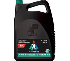 Антифриз  X-Freeze Green G11 -40°С готовый 10кг